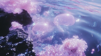 Fototapeta premium Bio Luminescence Illumination of Plankton