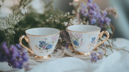 Fototapeta premium bridgerton tea cups