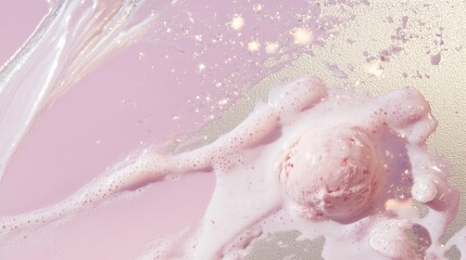 Fototapeta premium Delicious Roasted Strawberry Ice Cream Treat