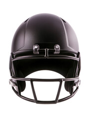 Fototapeta premium Football helmet cut out background sports equipment studio shot professional environment front view for visual impact