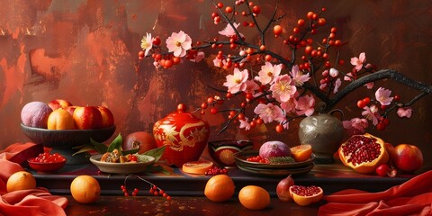 Cultural Chinese New Year Background Art
