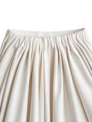 Elegant cream skirt action fashion studio apparel photography soft lighting close-up view cut out background