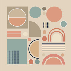 Retro Geometric Abstract Background