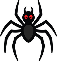 Halloween spider doodle on white background
