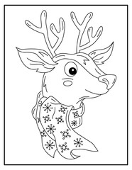 Simple Christmas coloring page for kids