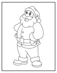Simple Christmas coloring page for kids