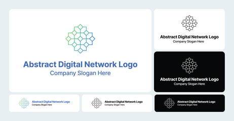Abstract Digital Network Logo