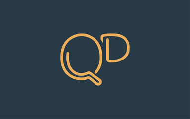 QP Minimalistic Line Art Logo Design with Abstract Lettering. Abstract minimalistic logo design featuring a sleek line art style.