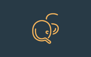 QS Minimalistic Line Art Logo Design with Abstract Lettering. Abstract minimalistic logo design featuring a sleek line art style.