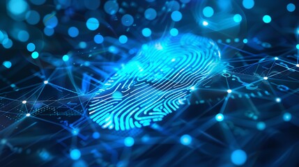 Biometric Fingerprint Authentication on Digital Interface with Blue Illumination