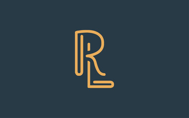 RL Minimalistic Line Art Logo Design with Abstract Lettering. Abstract minimalistic logo design featuring a sleek line art style.