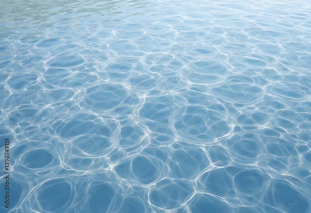 Poster serene water surface, abstract fluidity with light, gentle ripples create a calm feeling. evokes pea