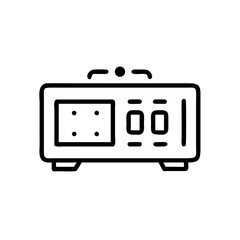 Obraz premium Digital clock icon showing a simple design on a white background