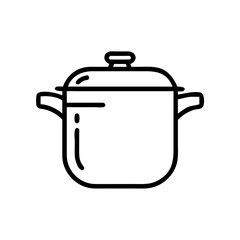 Obraz premium Pressure cooker icon illustration on a white background