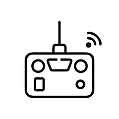 Fototapeta premium Remote control icon on white background