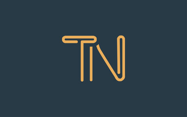 TN Minimalistic Line Art Logo Design with Abstract Lettering. Abstract minimalistic logo design featuring a sleek line art style.