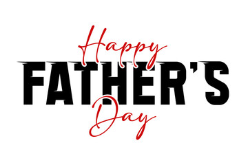Happy fathers day lettering logo badge sticker vector illustration.