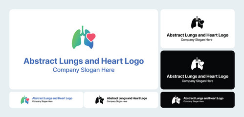 Abstract Lungs and Heart Logo | Medical & Healthcare Branding