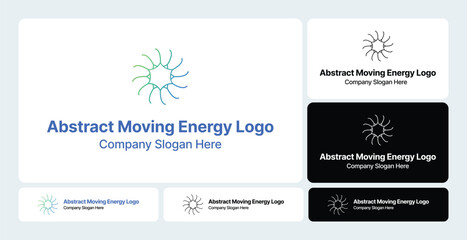 Abstract Moving Energy Logo: Visualizing Vibrancy and Flow