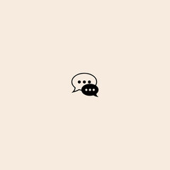 Live chat speech bubble icon flat vector design.
