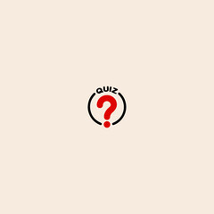 Quiz icon flat vector design. 