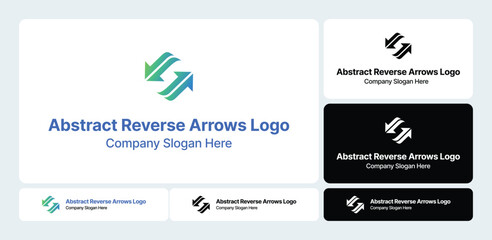 Abstract Reverse Arrows Logo | Dynamic Directional Branding