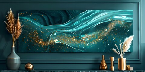 Digital Abstract Botanical Artwork
