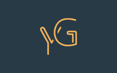 YG Minimalistic Line Art Logo Design with Abstract Lettering. Abstract minimalistic logo design featuring a sleek line art style.