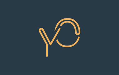 YO Minimalistic Line Art Logo Design with Abstract Lettering. Abstract minimalistic logo design featuring a sleek line art style.