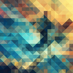 Colorful polygonal abstract background. Low poly effect. Polygon backdrop.