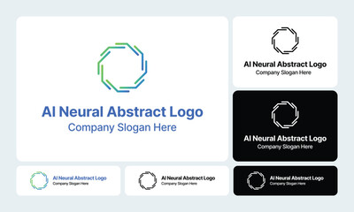 AI Neural Abstract Logo: Integrating Artificial Intelligence with Modern Design