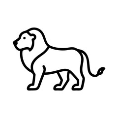 Lion icon in a minimalist design