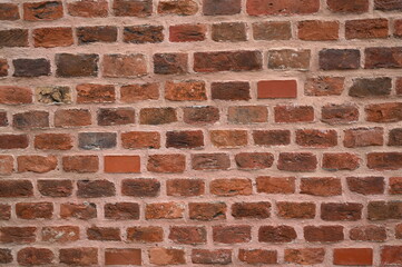 Red brick wall texture Vintage brick wall background Brick masonry surface Rustic brickwork patternOld red bricks close-up