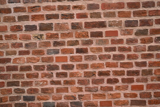 Red brick wall texture Vintage brick wall background Brick masonry surface Rustic brickwork patternOld red bricks close-up - Powered by Adobe