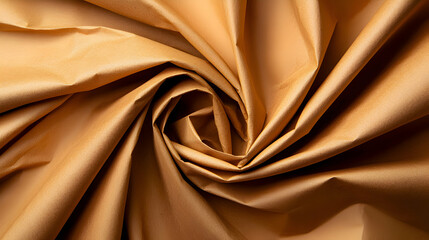 Swirling Gold Fabric Texture With Soft Shadows And Detailed Material Pattern