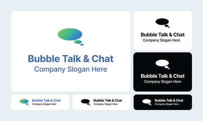 Bubble Talk & Chat Logo | Modern Communication Symbol