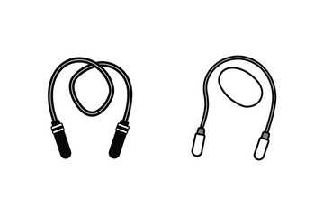 Two Jump Ropes Illustration Equipment For Fitness Skipping Exercise And Training
