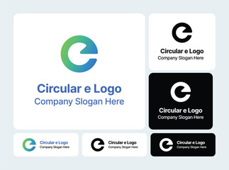 Circular e Logo | Modern Lettermark Design