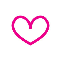 Heart clip art design on plain white transparent isolated background for card, shirt, hoodie, sweatshirt, apparel, tag, mug, icon, poster or badge