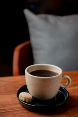 Cozy Coffee Moment with Sugar-Dusted Pastr