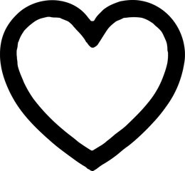 Heart clip art design on plain white transparent isolated background for card, shirt, hoodie, sweatshirt, apparel, tag, mug, icon, poster or badge