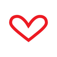 Heart clip art design on plain white transparent isolated background for card, shirt, hoodie, sweatshirt, apparel, tag, mug, icon, poster or badge