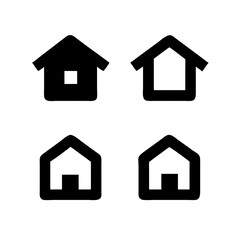 Fototapeta premium Houses icons set. Real estate. Web home icon for apps and websites. Collection home icons. House symbol. Set of Houses Icons or symbols Vector fully editable file. 