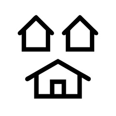 Houses icons set. Real estate. Web home icon for apps and websites. Collection home icons. House symbol. Set of Houses Icons or symbols Vector fully editable file.
