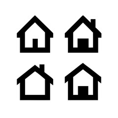Houses icons set. Real estate. Web home icon for apps and websites. Collection home icons. House symbol. Set of Houses Icons or symbols Vector fully editable file.
