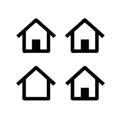 Houses icons set. Real estate. Web home icon for apps and websites. Collection home icons. House symbol. Set of Houses Icons or symbols Vector fully editable file.