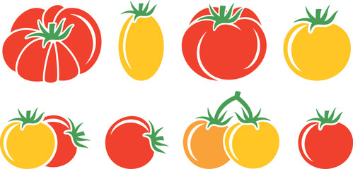 Tomato logo. Isolated tomato on white background