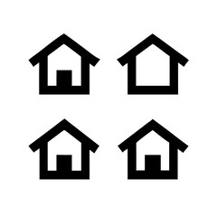 Houses icons set. Real estate. Web home icon for apps and websites. Collection home icons. House symbol. Set of Houses Icons or symbols Vector fully editable file.