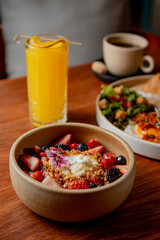 Healthy Yogurt Bowl with Fresh Berries and Granola