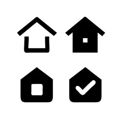 Houses icons set. Real estate. Web home icon for apps and websites. Collection home icons. House symbol. Set of Houses Icons or symbols Vector fully editable file.